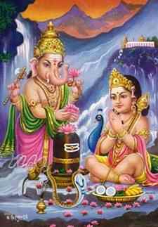 2064S Ganesh and Kartike Poster on Cardboard - 15