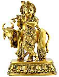 Lord Krishna Brass Statue